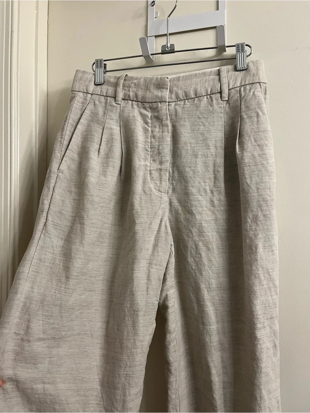 Aritzia Wilfred The Effortless Pant Linen Natural Ecru Size 6